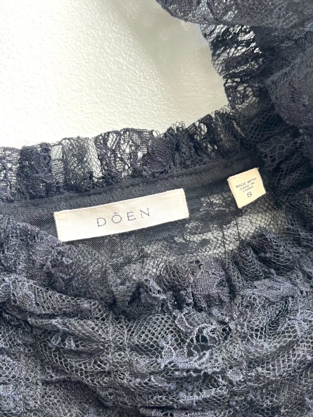 Dôen 'Pamelina' Lace maxi dress, black, S - Picture 8 of 9
